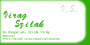 virag szilak business card
